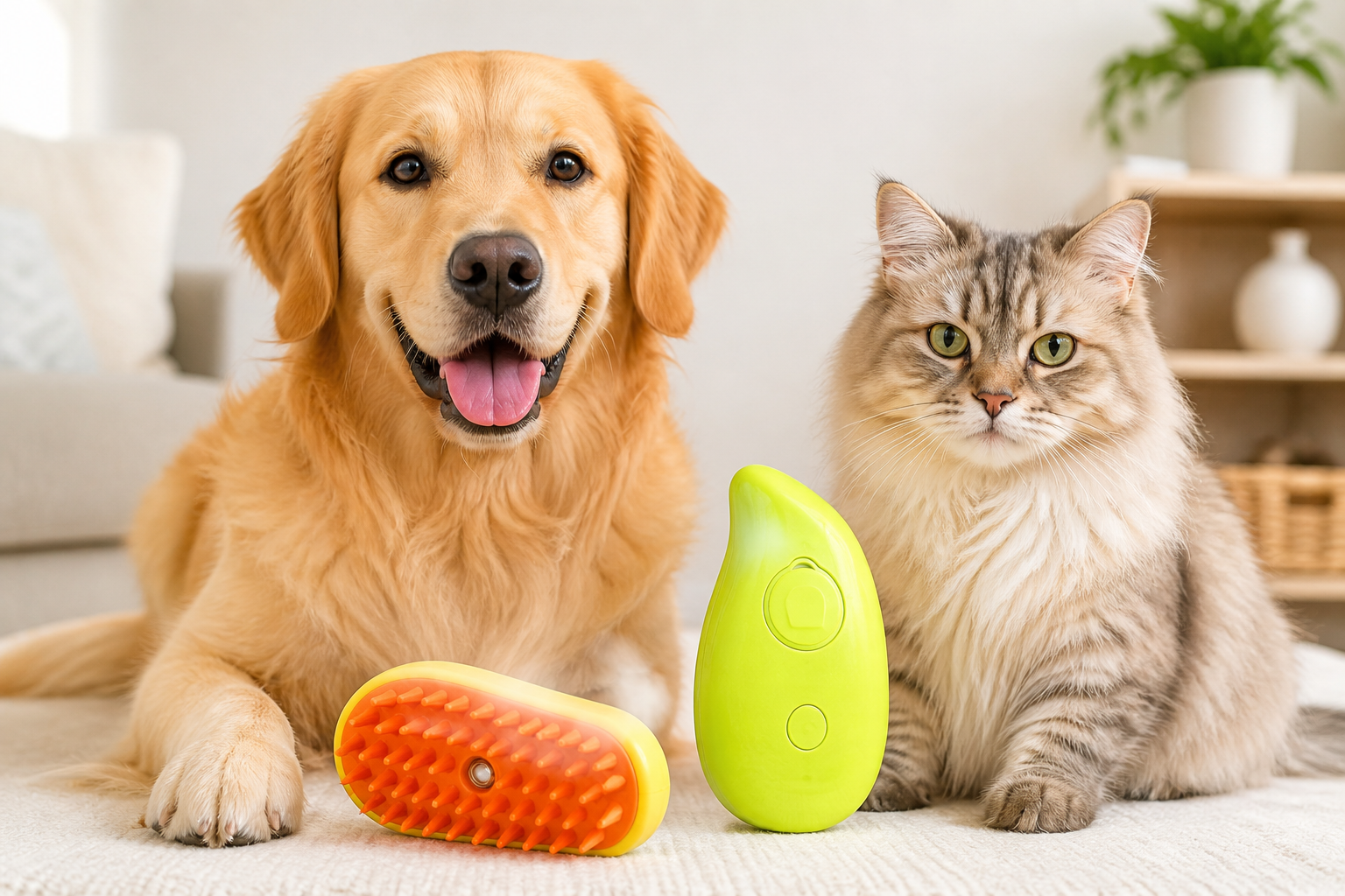 Cepillo con vapor para mascota